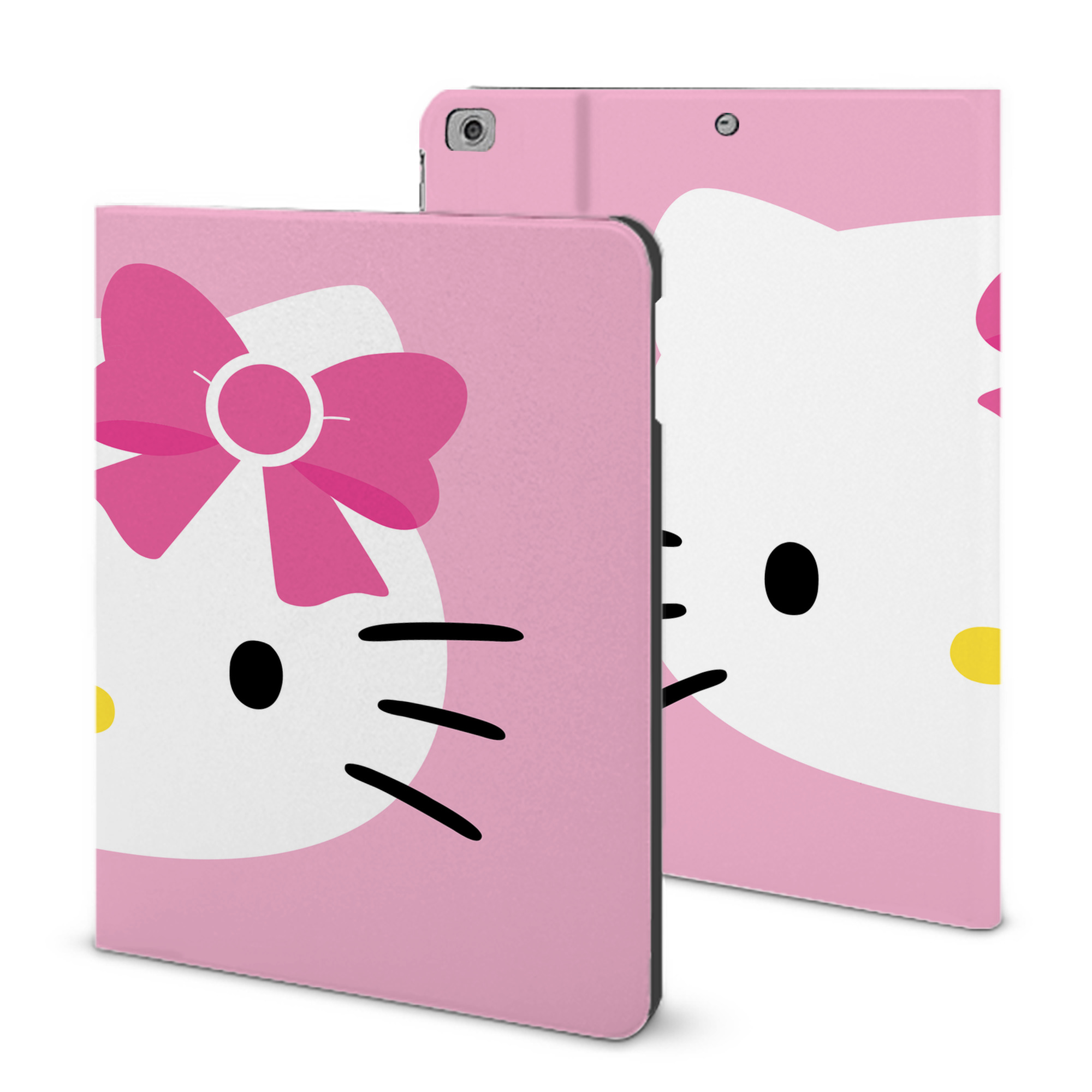 （画像用） Hello Kitty ハローキティ IPad ケース ブック型 PUレザー TPU 耐衝撃 軽量 薄型 ペン収納なし 全面保護 IPad 各モデル対応
